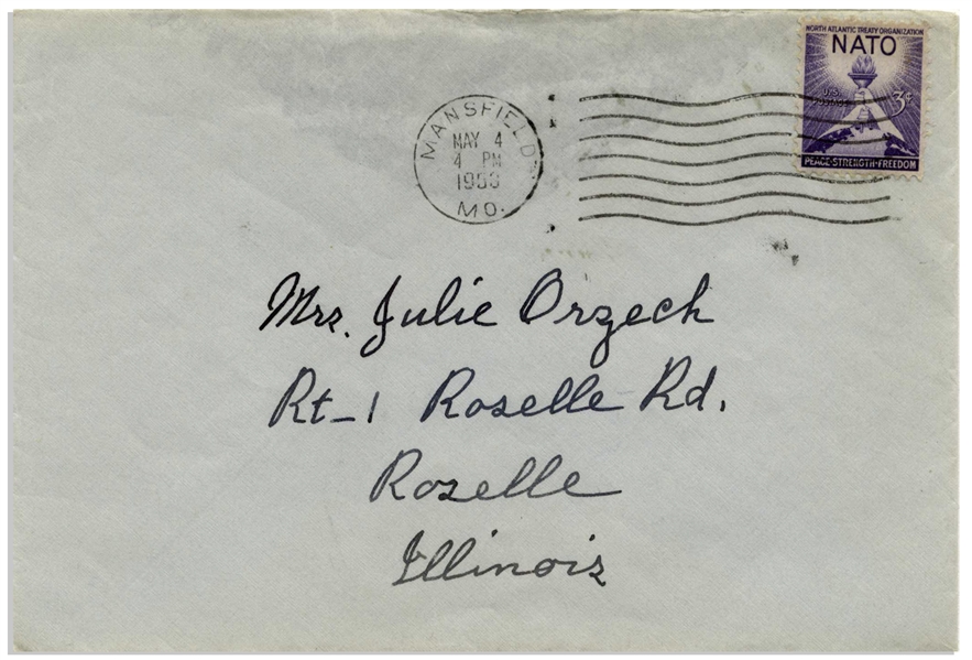 Laura Ingalls Wilder Autograph Letter Signed -- ''...Pa called me Flutterbudget because I was so quick always fluttering here and there...Pa and Ma never had any of those modern things...''